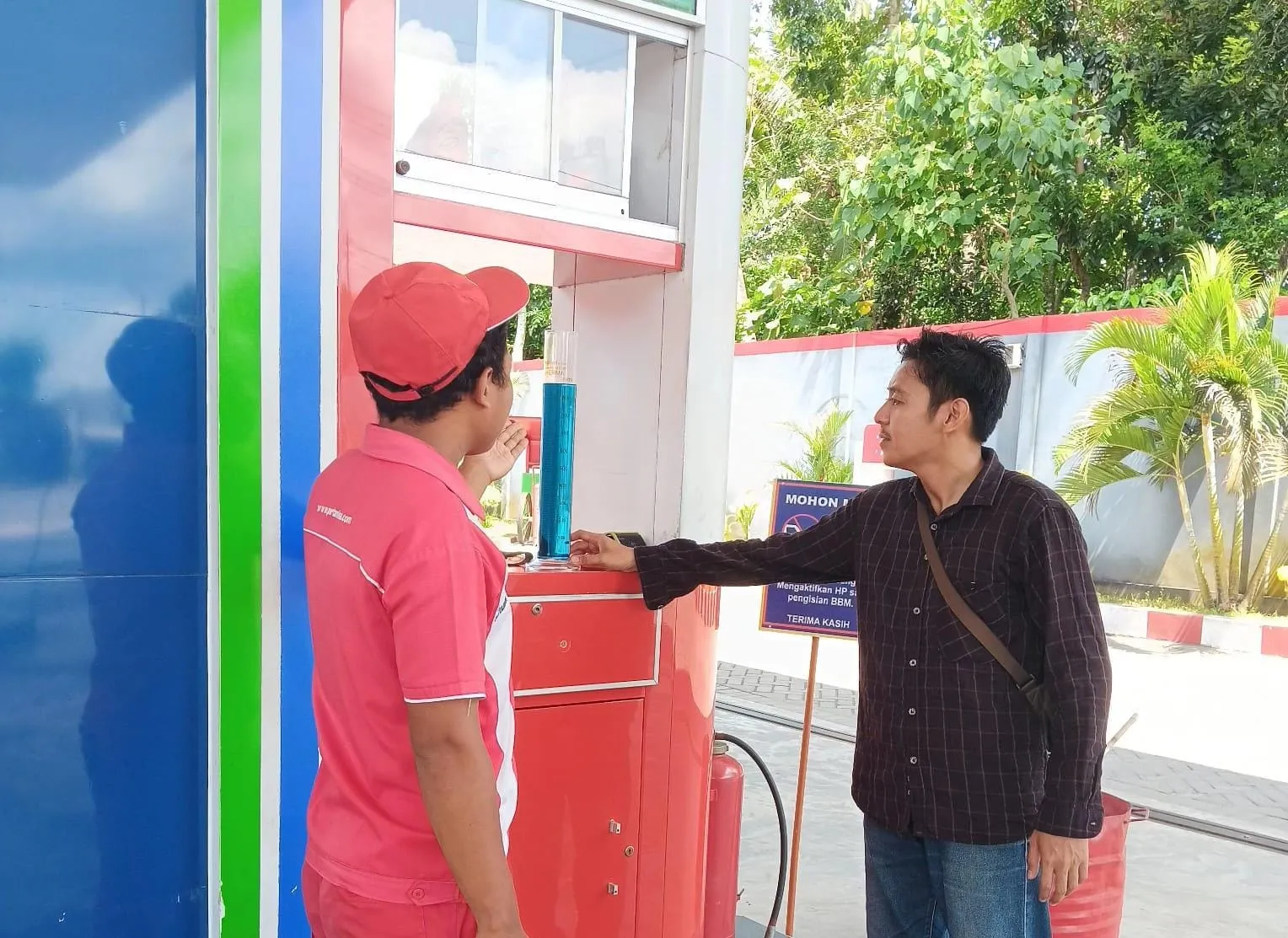 Polres Blitar Kota Cek SPBU Hindari Kecurangan Jelang Mudik Lebaran