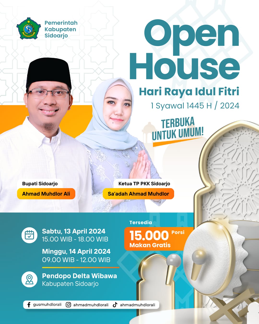 Gus Muhdlor Gelar Open House Untuk Masyarakat, 15.000 Porsi Makanan Disiapkan