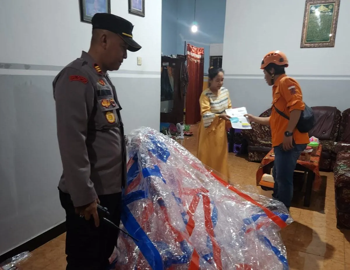 Polres Tulungagung Amankan Sejumlah Balon Udara Siap Diterbangkan