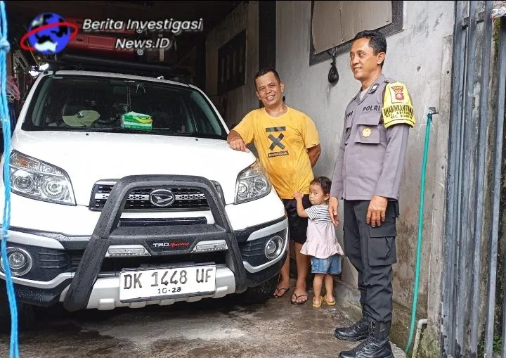 Bhabinkamtibmas Jelang Mudik Lebaran Sampaikan Pesan Kamtibmas