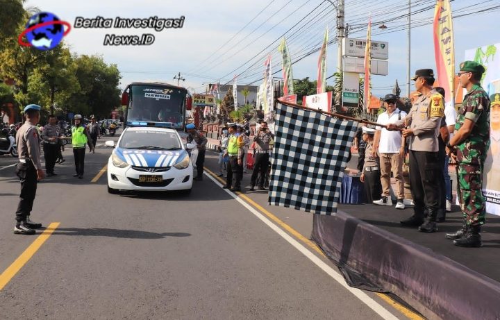 Kapolres Lepas Rombongan Mudik Presisi Polres Buleleng