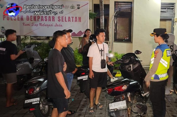 Polsek Densel Tindak Puluhan Motor Knalpot tidak Sesuai Spesifikasi