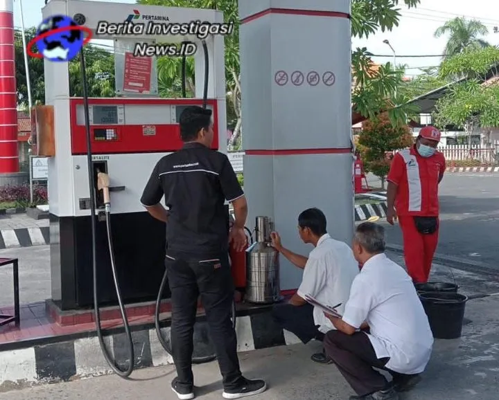 Mudik Lebaran, Polres Gianyar Cek Takaran Volume BBM Sejumlah SPBU