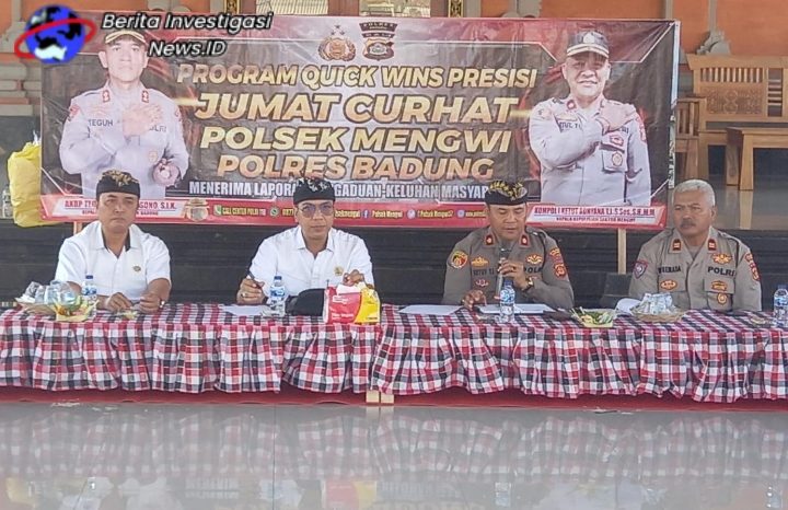 Simakrama Jumat Curhat Polsek Mengwi di Kantor Desa Adat Lukluk 