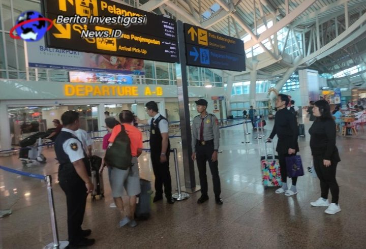 Polres Bandara Ngurah Rai Pantau Pergerakan Penumpang Terminal International 