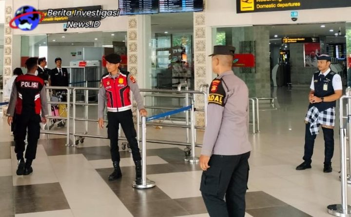 Wujudkan Bandara Tetap Kondusif, Polres Bandara Ngurah Rai Gelar Patroli   