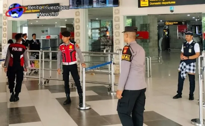 Wujudkan Bandara Tetap Kondusif, Polres Bandara Ngurah Rai Gelar Patroli   