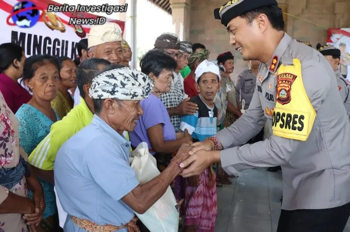 Kapolres Buleleng Salurkan Tali Kasih pada Acara Minggu Kasih