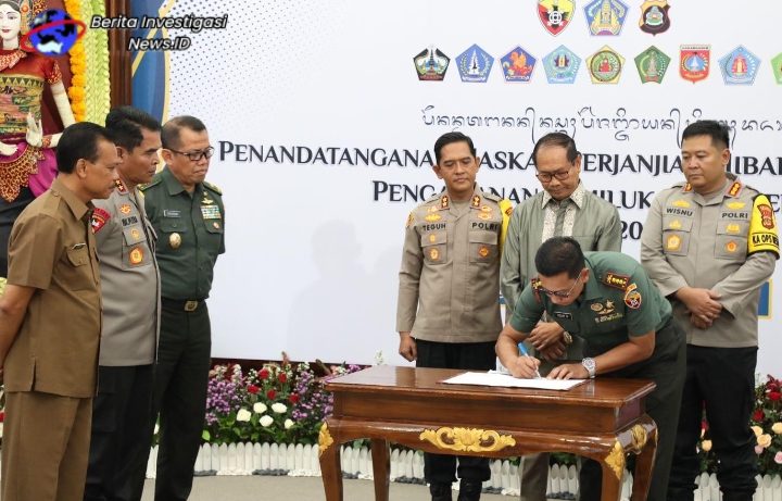 Kapolda Bali Hadiri Penandatanganan NPHD Pengamanan Pemilukada Serentak 2024