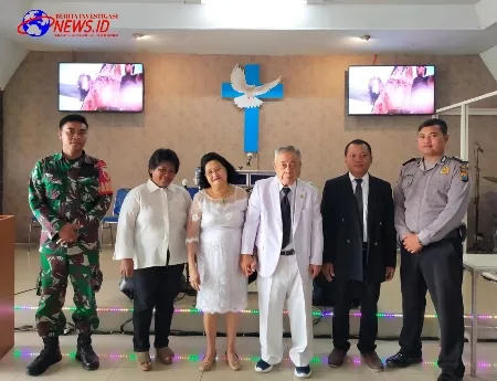 Polresta Sidoarjo dan Jajaran Amankan Ibadah Kenaikan Isa Almasih