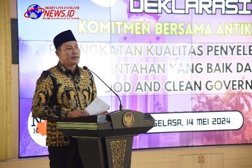 Plt. Bupati Sidoarjo Bersama Seluruh Kepala OPD Deklarasi Komitmen Antikorupsi