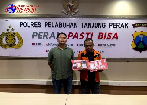 Polres Pelabuhan Tanjung Perak Berhasil Amankan Seorang Sopir Yang Diduga Edarkan Sabu.