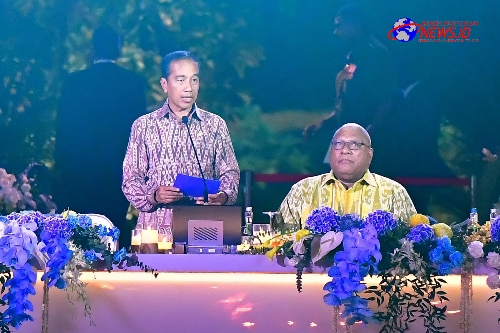 Presiden Jokowi Jamu Santap Malam Para Pemimpin dan Delegasi KTT WWF Ke-10 di GWK
