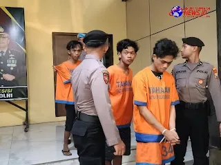 Polresta Sidoarjo Berhasil Amankan Tujuh Remaja Bawa Sajam dan Hendak Tawuran
