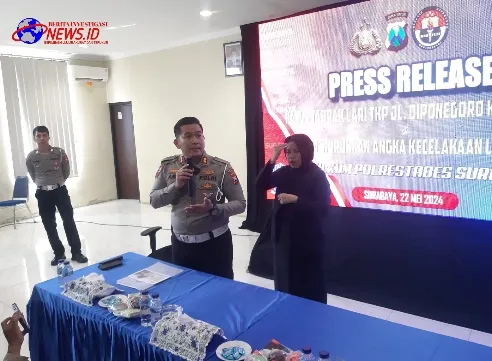 Satlantas Polrestabes Surabaya Berhasil Tangkap Pelaku Tabrak Lari Yang Mengakibatkan Korban Meninggal Dunia di TKP