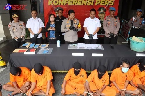 Polres Tulungagung Amankan 10 Tersangka Kasus Judi Salah Seorang Diantaranya Selebgram