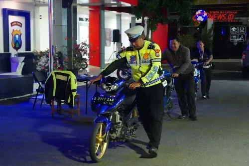 Respon Aduan Masyarakat Polisi Amankan 9 Motor Tidak Sesuai Spektek Diduga Balap Liar di Ponorogo
