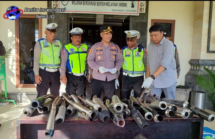 Polsek Kutsel Tindak Tegas Pengguna Knalpot Brong dan Balap Liar