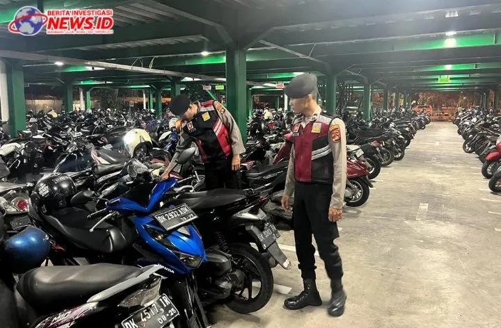 Sisir Parkiran, Polres Bandara Ngurah Rai Antisipasi Curanmor 