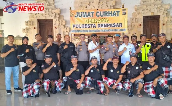 Polsek Kuta Gabung Polresta Denpasar Laksanakan Jumat Curhat 