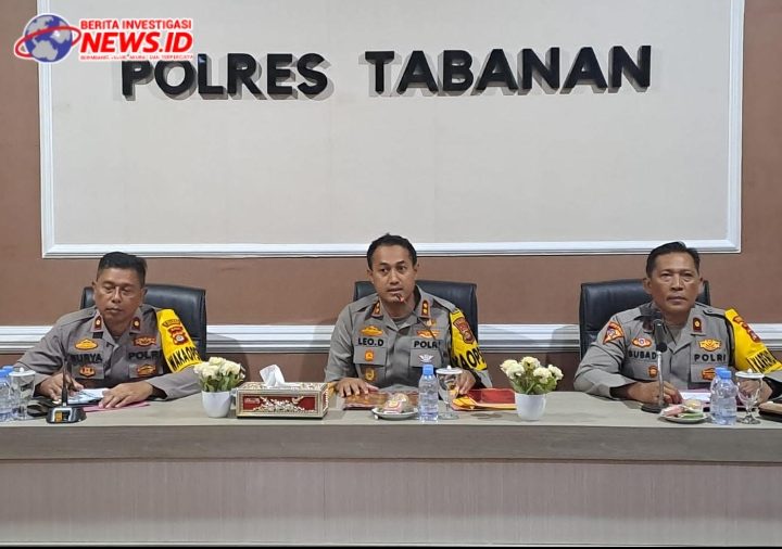 Kapolres Tabanan AKBP Leo Pimpin Anev Gangguan Kamtibmas Bulanan