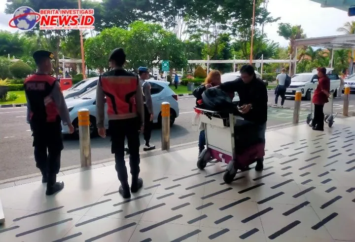 KRYD Polres Bandara Ngurah Rai di Terminal Domestik 