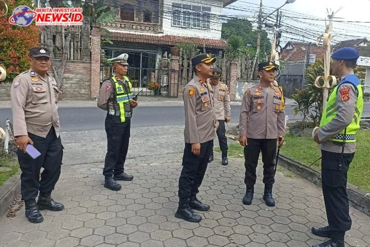 Kapolres Badung Cek Personil Pengamanan, Pastikan Ibadah Kenaikan Isa Almasih Aman