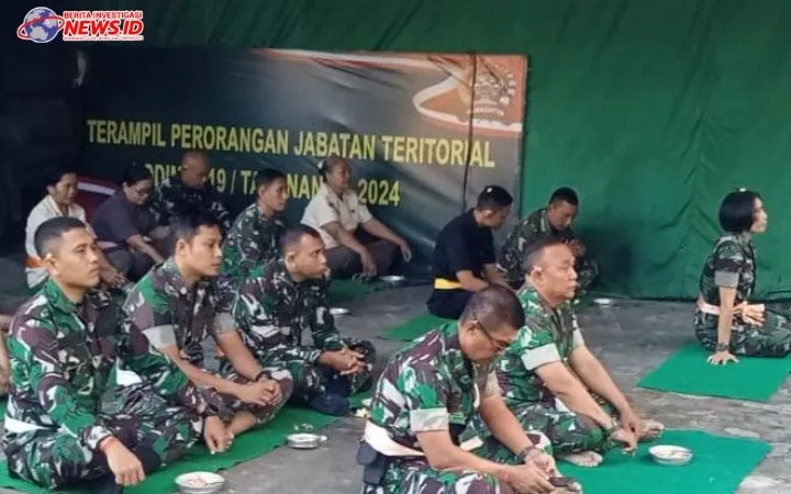 Umat Hindu Kodim Tabanan Laksanakan Persembahyangan Bulan Purnama