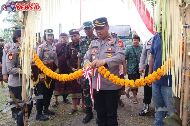Polres Gianyar Resmikan Sumur Bor Tirta Kamandalu Wicaktala Desa Saba