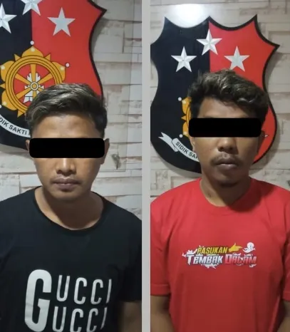 Polsek Krembangan Amankan Dua Terduga Pelaku Judi Online di Pasar Podomoro