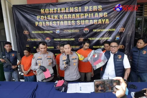 Polisi Berhasil Amankan Lima Orang Komplotan Pelaku Curanmor 21 TKP di Surabaya