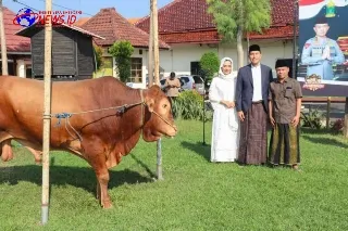 Polres Jombang Bagikan Puluhan Hewan Qurban ke Pondok Pesantren Hingga Panti Asuhan