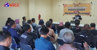 Humas Polresta Sidoarjo Gandeng Wartawan Sukseskan Hari Bhayangkara Ke-78