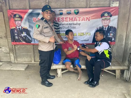 Hari Bhayangkara ke–78 Polres Ngawi Bakti Kesehatan Door to Door