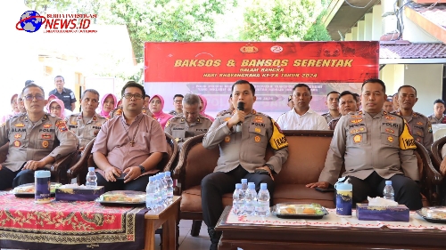 Polres Nganjuk Gelar Baksos dan Bansos Serentak di Gereja ST. Paulus Nganjuk