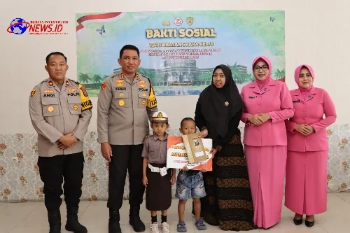 Polres Bangkalan Berikan Bantuan Beasiswa Kepada Anak Polri Jelang HUT Bhayangkara ke 78
