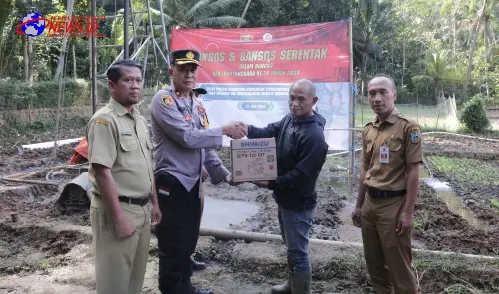 Hari Bhayangkara ke–78 Polres Pacitan Beri Kado Sumur Dalam Untuk Warga Masyarakat