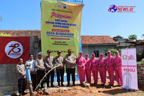 Hari Bhayangkara ke–78 Polres Pamekasan Bangun Sumur Bor di Enam Kecamatan