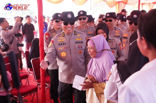 SSDM Polri Gelar Bakti Sosial Dalam Rangka Hari Bhayangkara ke-78 di Lahan Pusat Pembinaan SDM UNGGUL Polri