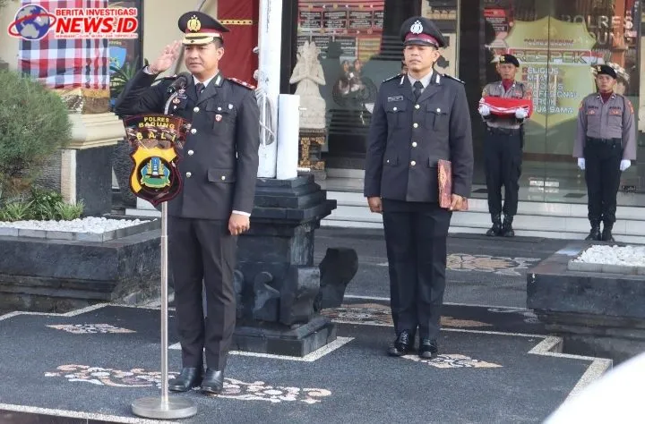 Peringati Hari Lahir Pancasila, Wakapolres Badung Kompol Prama Pimpin Upacara