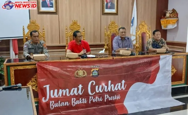 Jumat Curhat Polda Bali di Wantilan Kantor Desa Sukawati