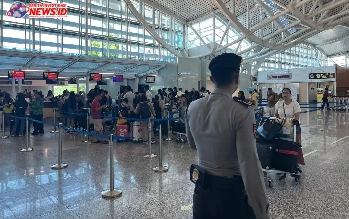 Ciptakan Kenyamanan Penumpang, Polres Bandara Ngurah Rai Laksanakan Giat Patroli   