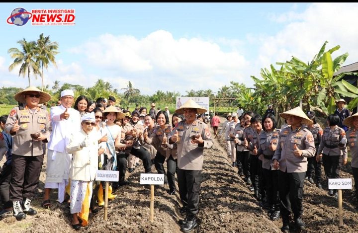 Sambut Hari Bhayangkara, PNPP Wanita Polda Bali Tanam Pohon Sorgum