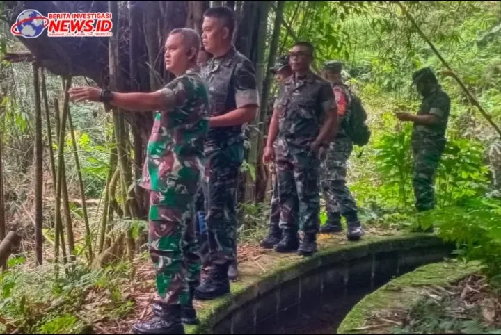 Dandim Tabanan Dampingi Aster Kasdam Udayana Tinjau Saluran Irigasi Jatiluwih