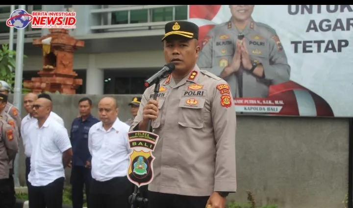 Arahan Kapolres Bandara Ngurah Rai saat Apel Jam Pimpinan 