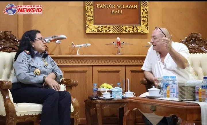 Konsul Kehormatan Prancis Jakarta Audiensi ke Kakanwil Kemenkumham Bali, Bahas Penguatan Kerja Sama