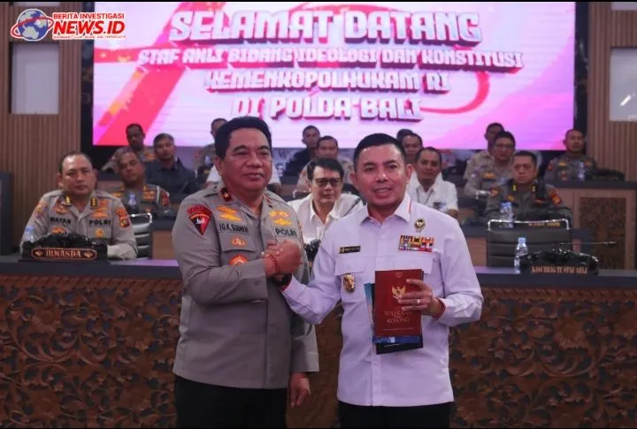 Kunker Staf Ahli Kemenkopolhukam RI Diterima Wakapolda Bali