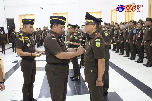 Kajati Pimpin Pelantikan, Pengambilan Sumpah dan Serah Terima Jabatan Pejabat Eselon III di Lingkungan Kejati Kalteng