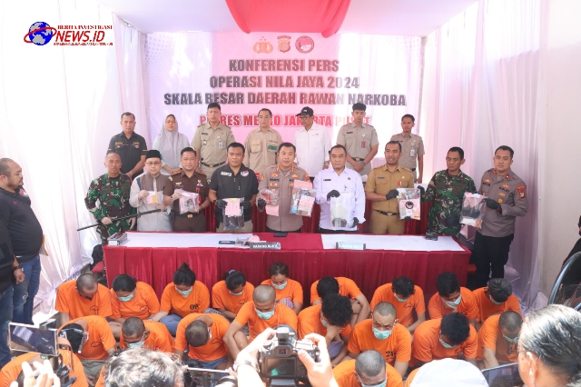 Polrestro Jakpus Lakukan Operasi Skala Besar, Tangkap 26 Tersangka Narkoba dan Menyita 2 Kg Sabu di Kalipasir