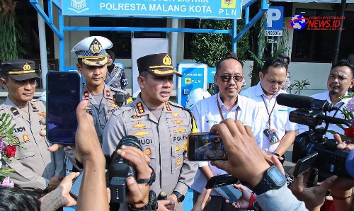 Dukung Kurangi Gas Buang, Kapolresta Malang Kota Lounching SPKLU, Hasil Kolaborasi Dengan PT PLN
